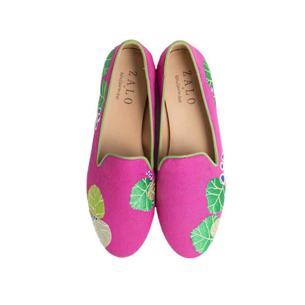 NEW HOUSE OF ZALO sea grapes slipper in fuchsia